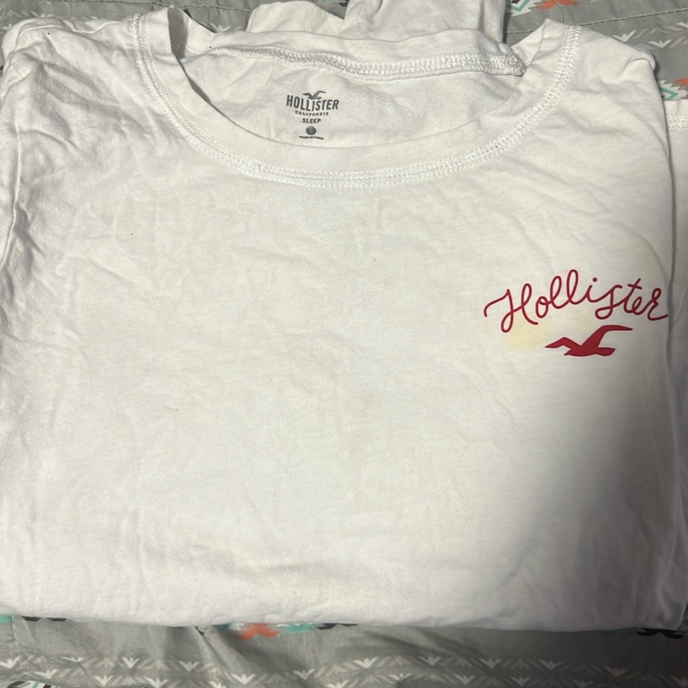 hollister long sleeve white plain